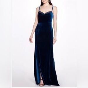 Cowl Neck Velvet Gown